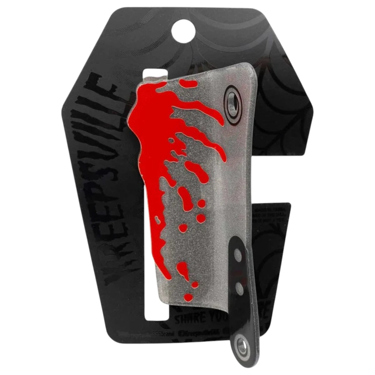 Kreepsville 666 Cleaver Claw Clip Silver Glitter Bloody Hair