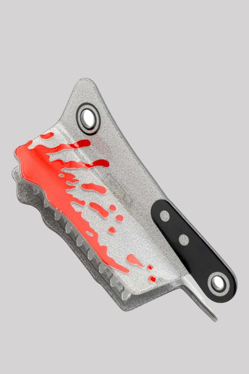 Kreepsville 666 Cleaver Claw Clip Silver Glitter Bloody Hair