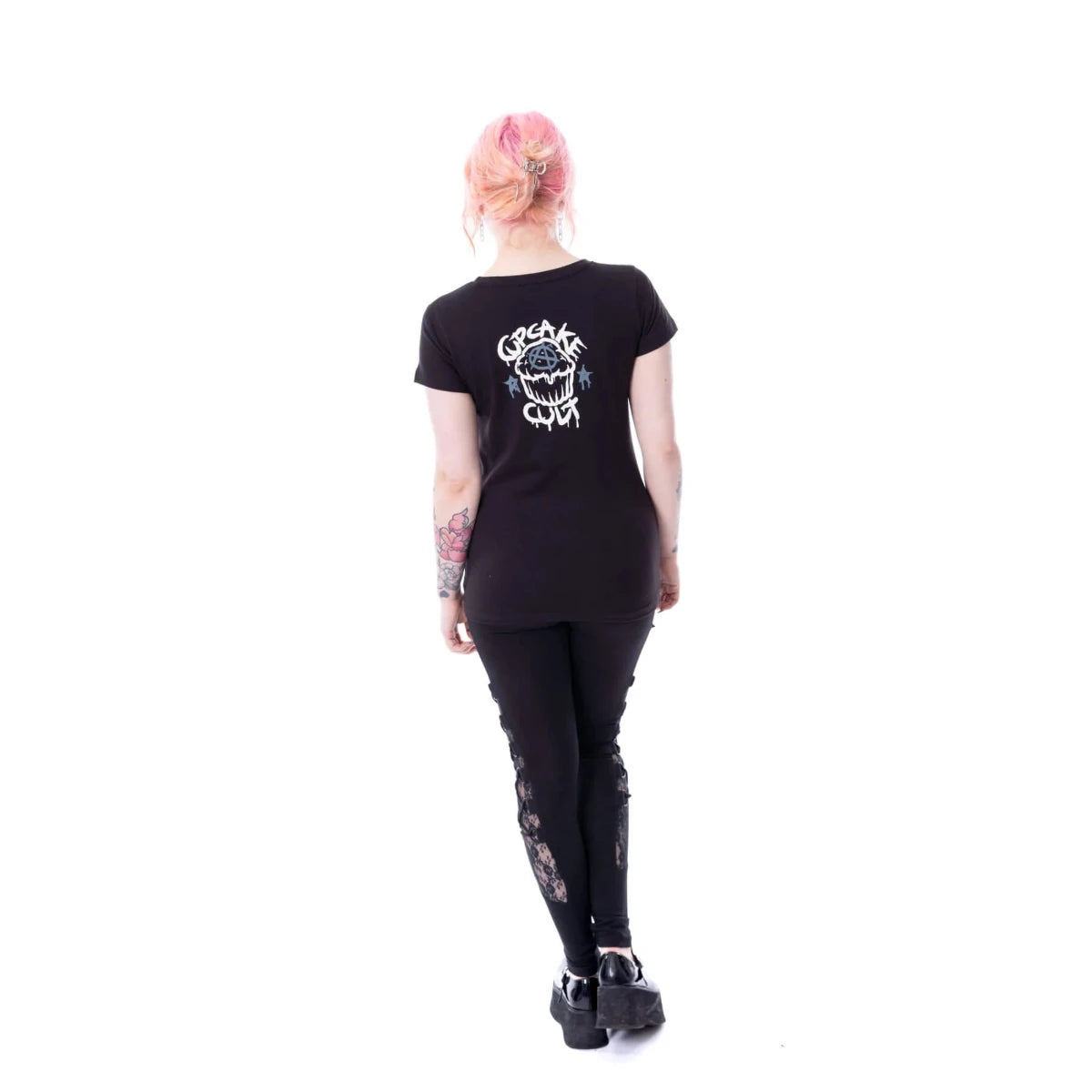 Cupcake Cult T-Shirt Creepy But Cute Gothic Ladies Black Tee