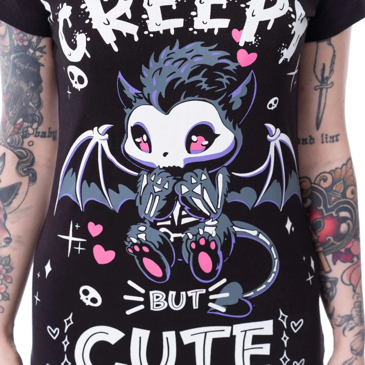 Cupcake Cult T-Shirt Creepy But Cute Gothic Ladies Black Tee