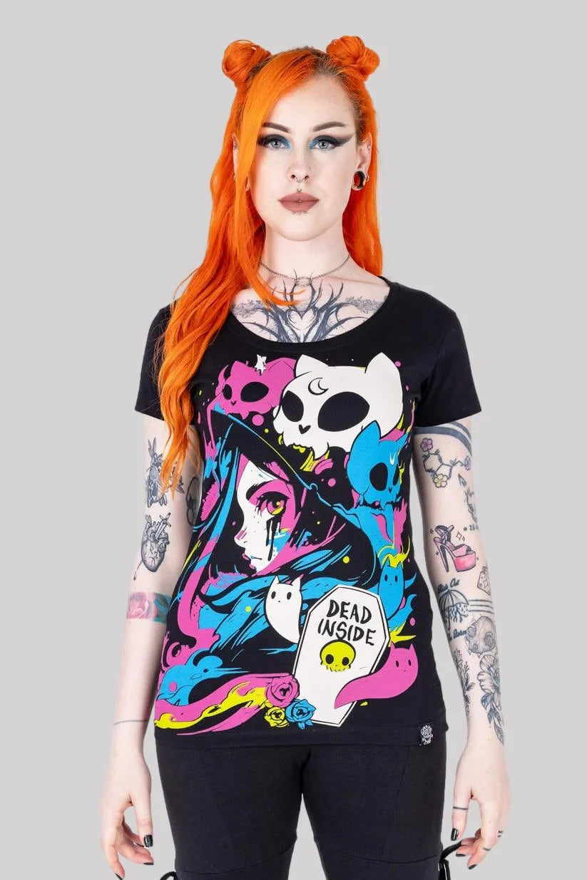 Cupcake Cult Kitty Spirit T-Shirt Goth Tee Alternative Fashion