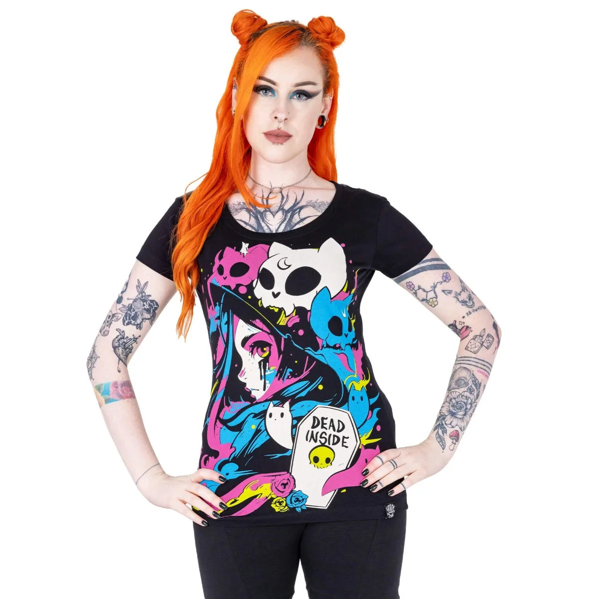 Cupcake Cult Kitty Spirit T-Shirt - Goth Tee - Alternative Fashion