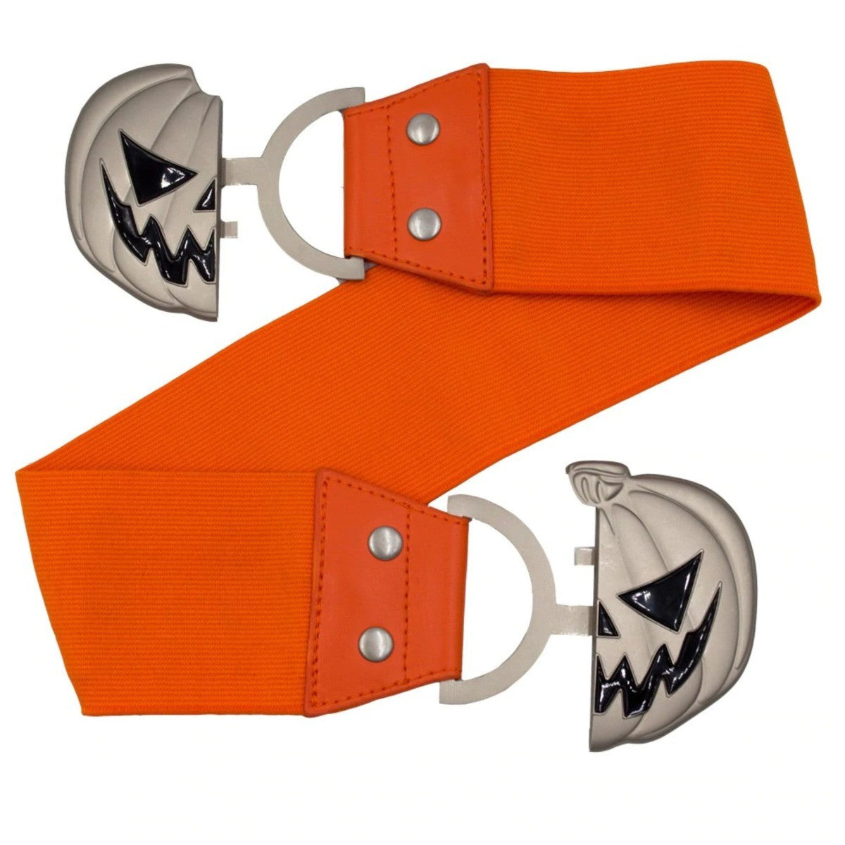 Kreepsville 666 Trick or Treat Pumpkin Elastic Waist Belt, Orange
