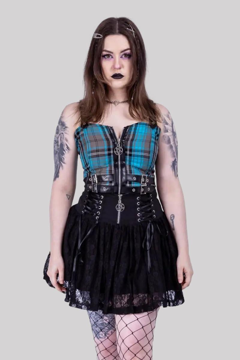 Heartless Niamh Gothic Layered Lace Corset Skirt