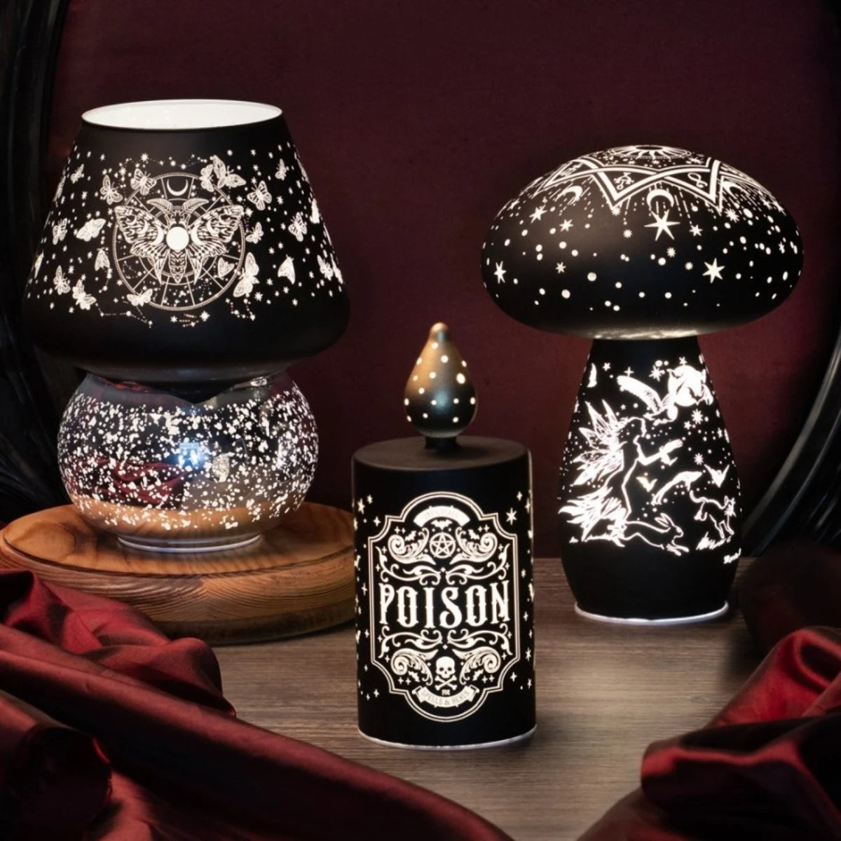 Alchemy England Poison Flame Lamp LED Gothic Bottle Light