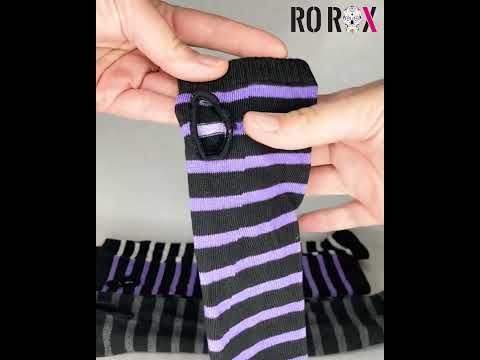 【ポン酢】rurumu: multi stripe arm warmer ro-rox-black-purple-