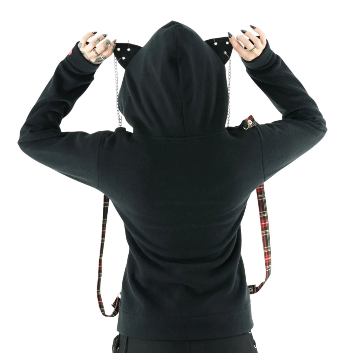 Bye Bye Kitty Trinity Hoodie Goth Fleece Jacket Ladies Wear