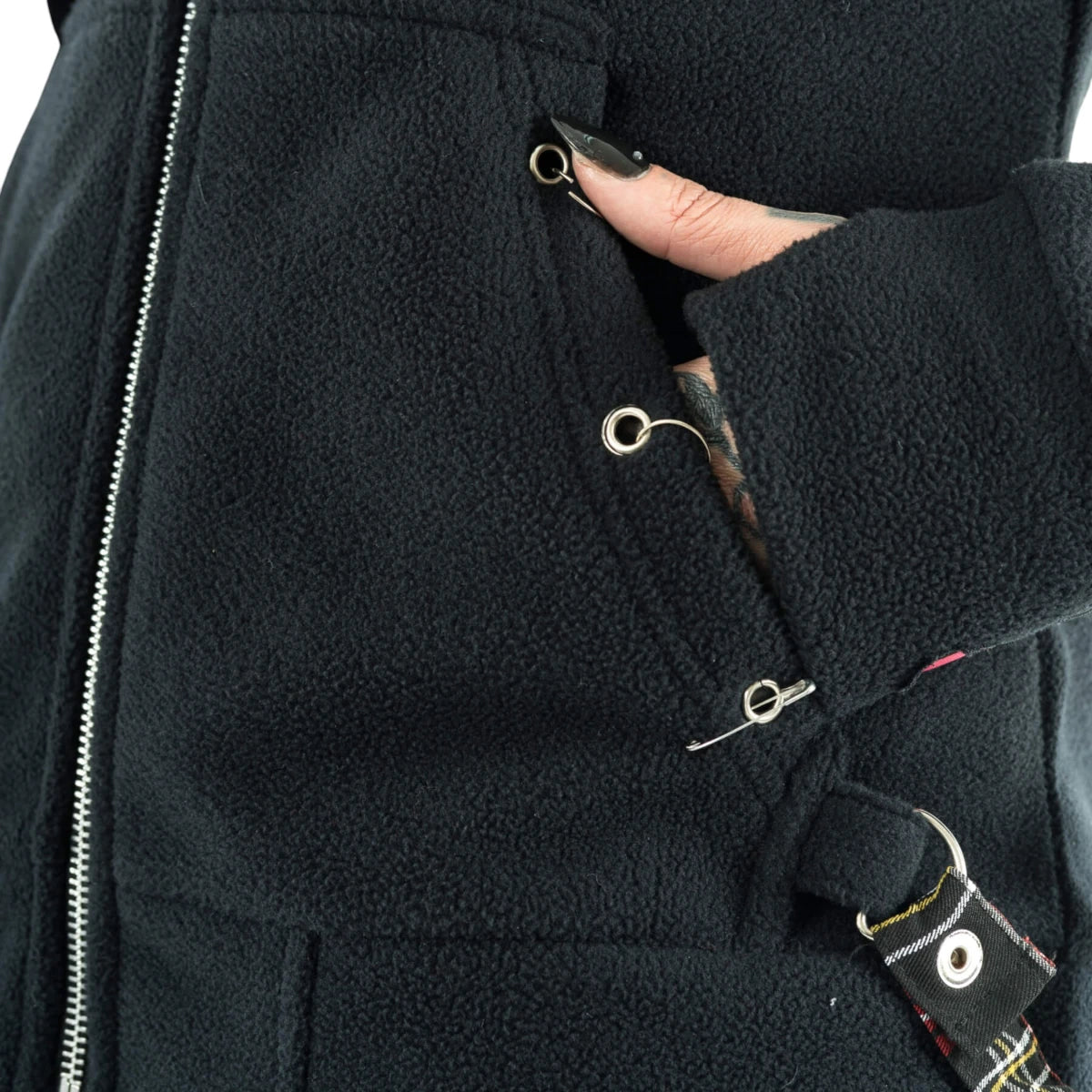 Bye Bye Kitty Trinity Hoodie Goth Fleece Jacket Ladies Wear