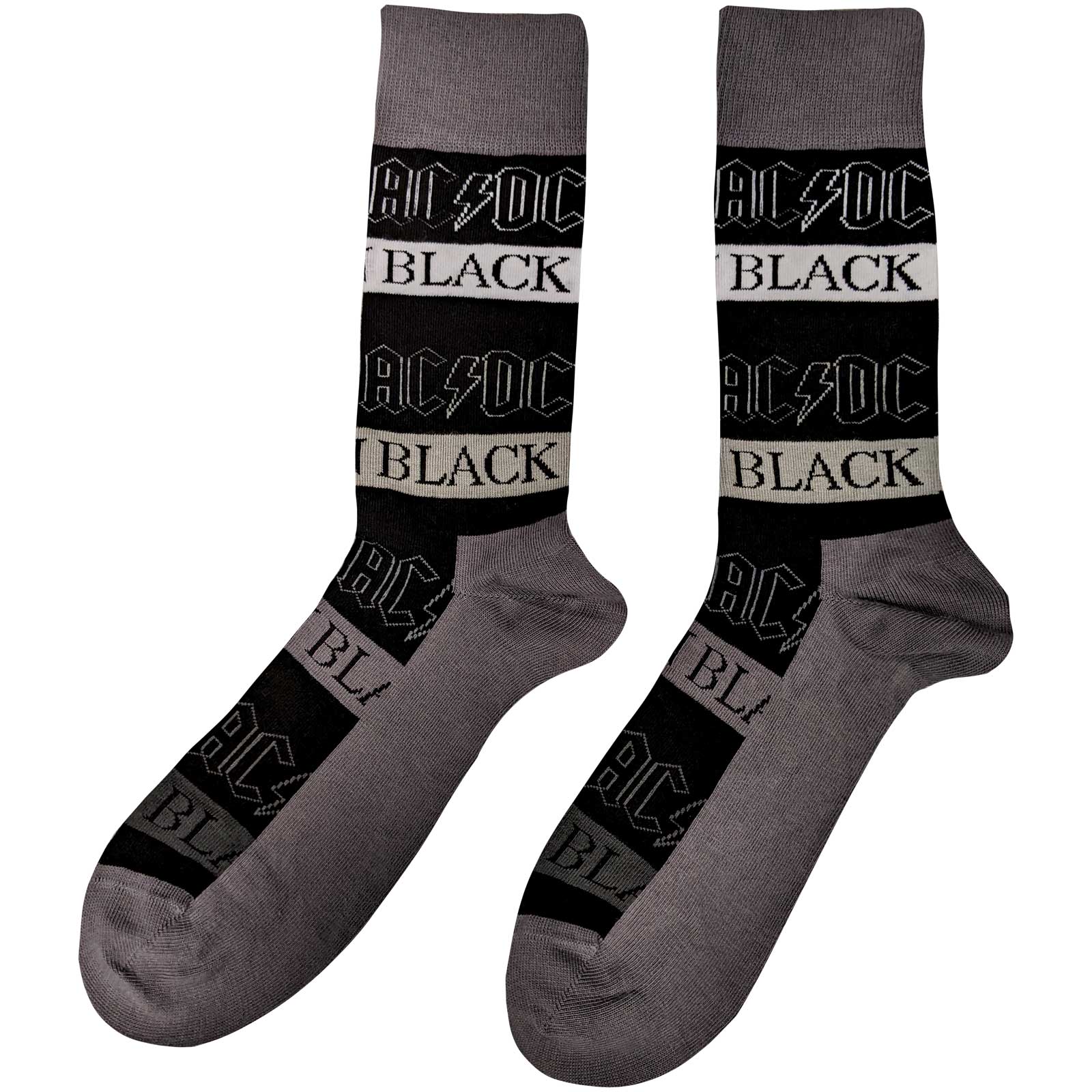 Official Band Merch AC/DC Unisex Ankle Socks: Back In Black