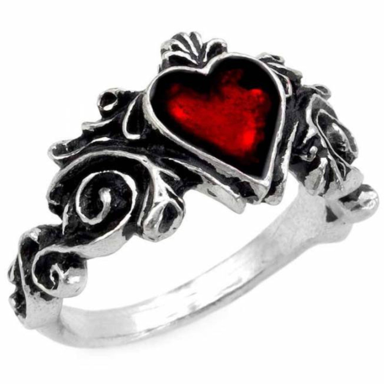 Alchemy England Betrothal Blood Red Heart Ring