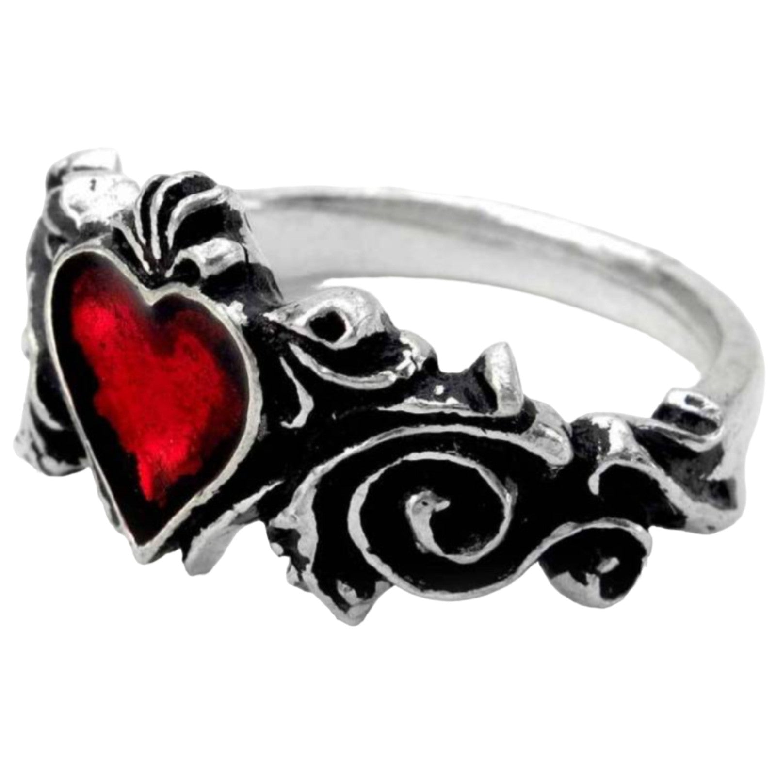 Alchemy England Betrothal Blood Red Heart Ring