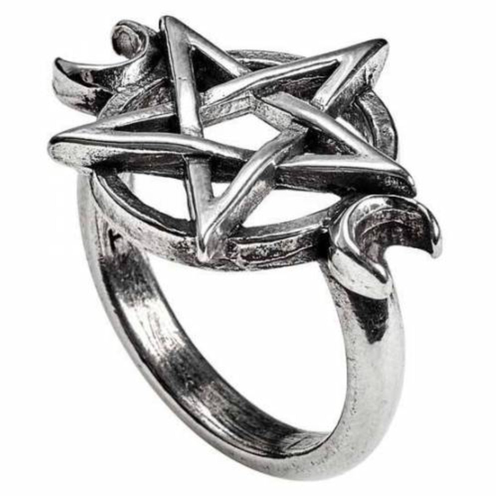 Alchemy England Goddess Ring Pentagram Moon