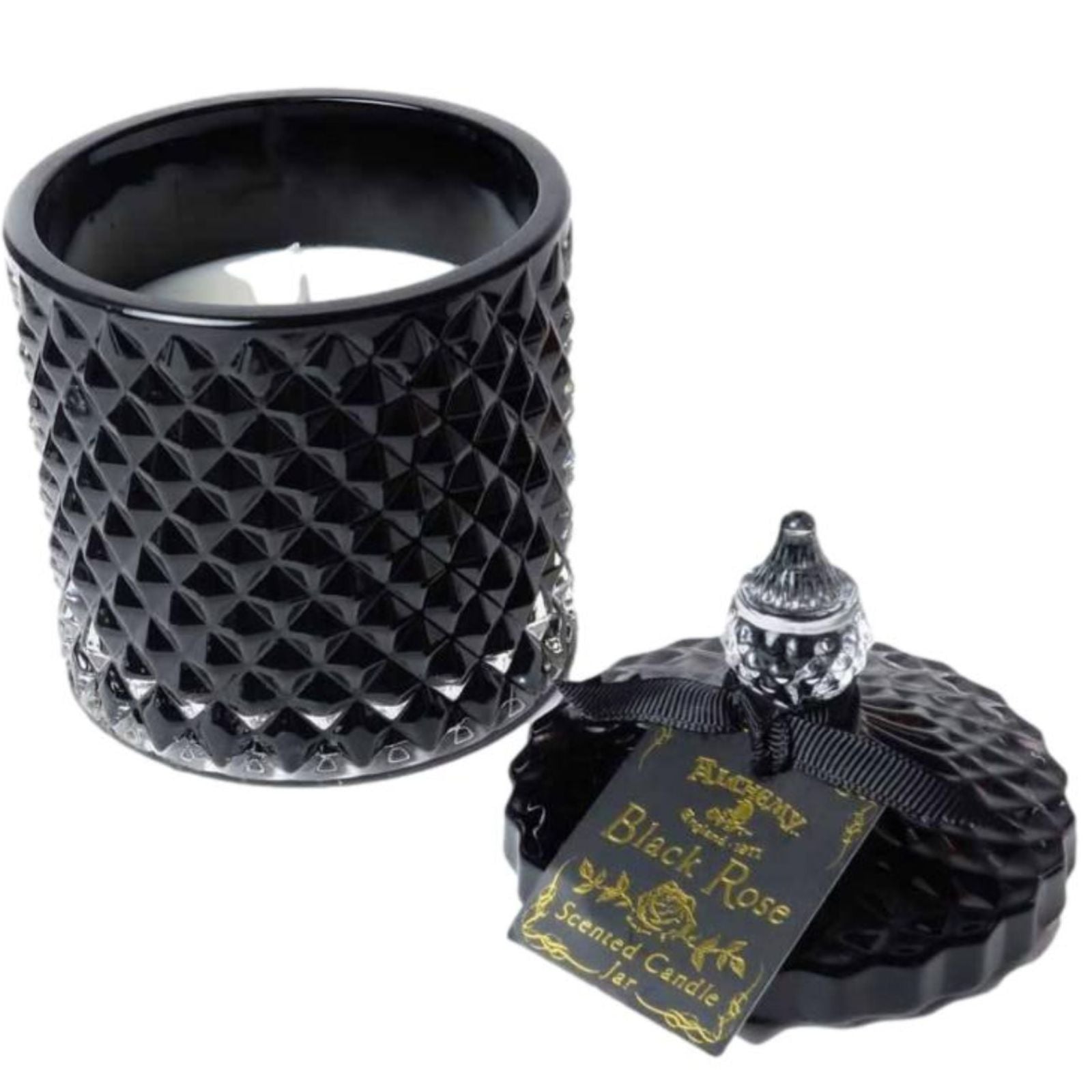 Alchemy England Scented Black Rose Round Candle Jar (Large)
