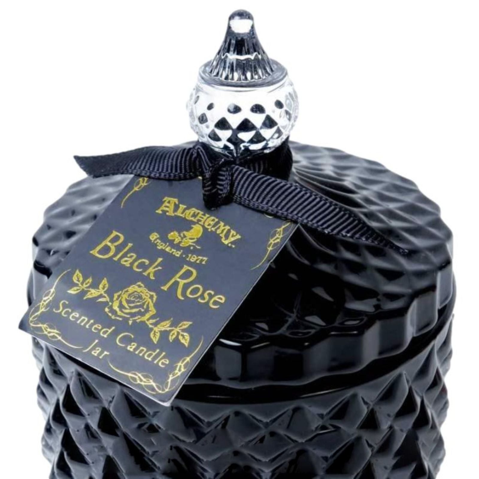 Alchemy England Scented Black Rose Round Candle Jar (Large)
