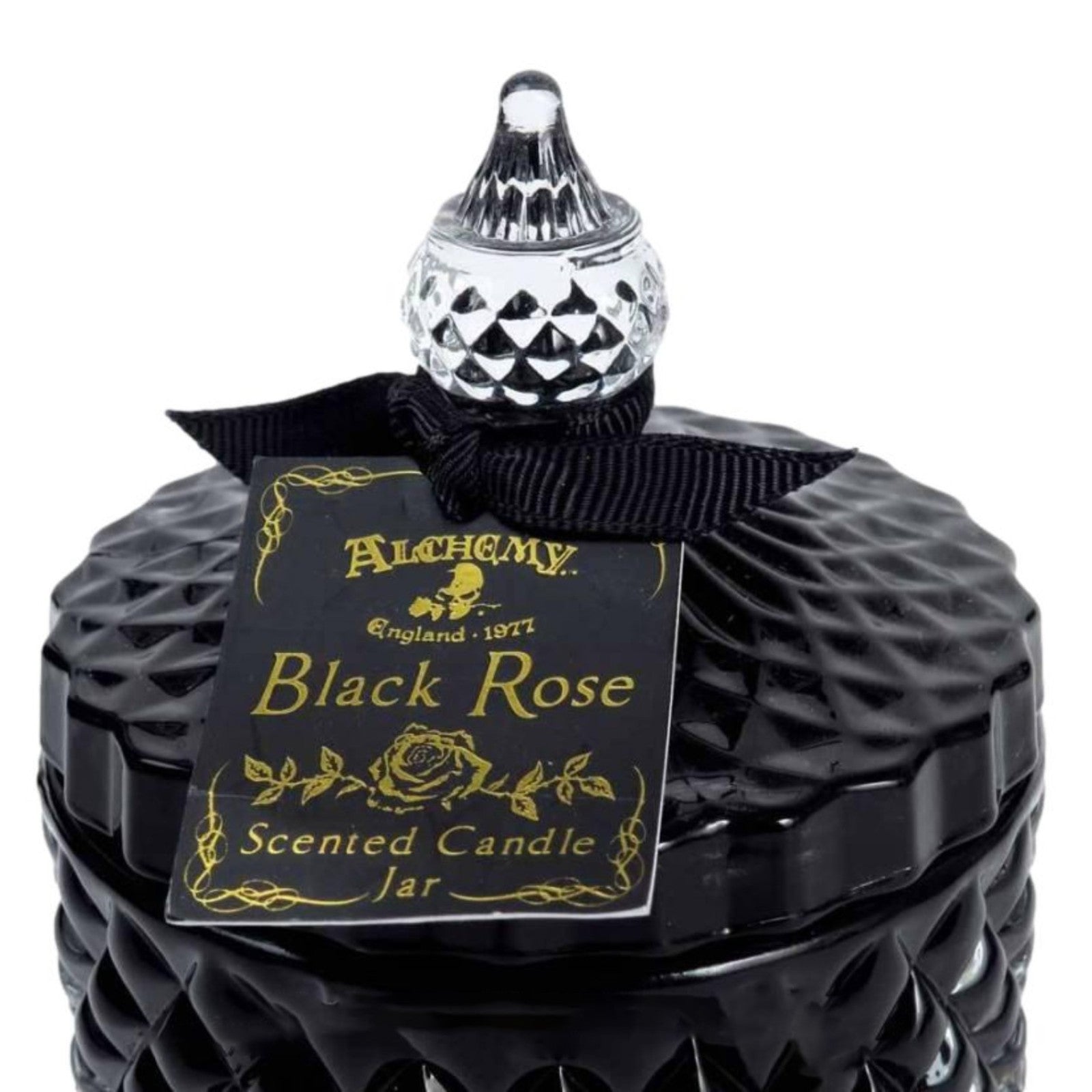 Alchemy England Scented Black Rose Round Candle Jar (Small)