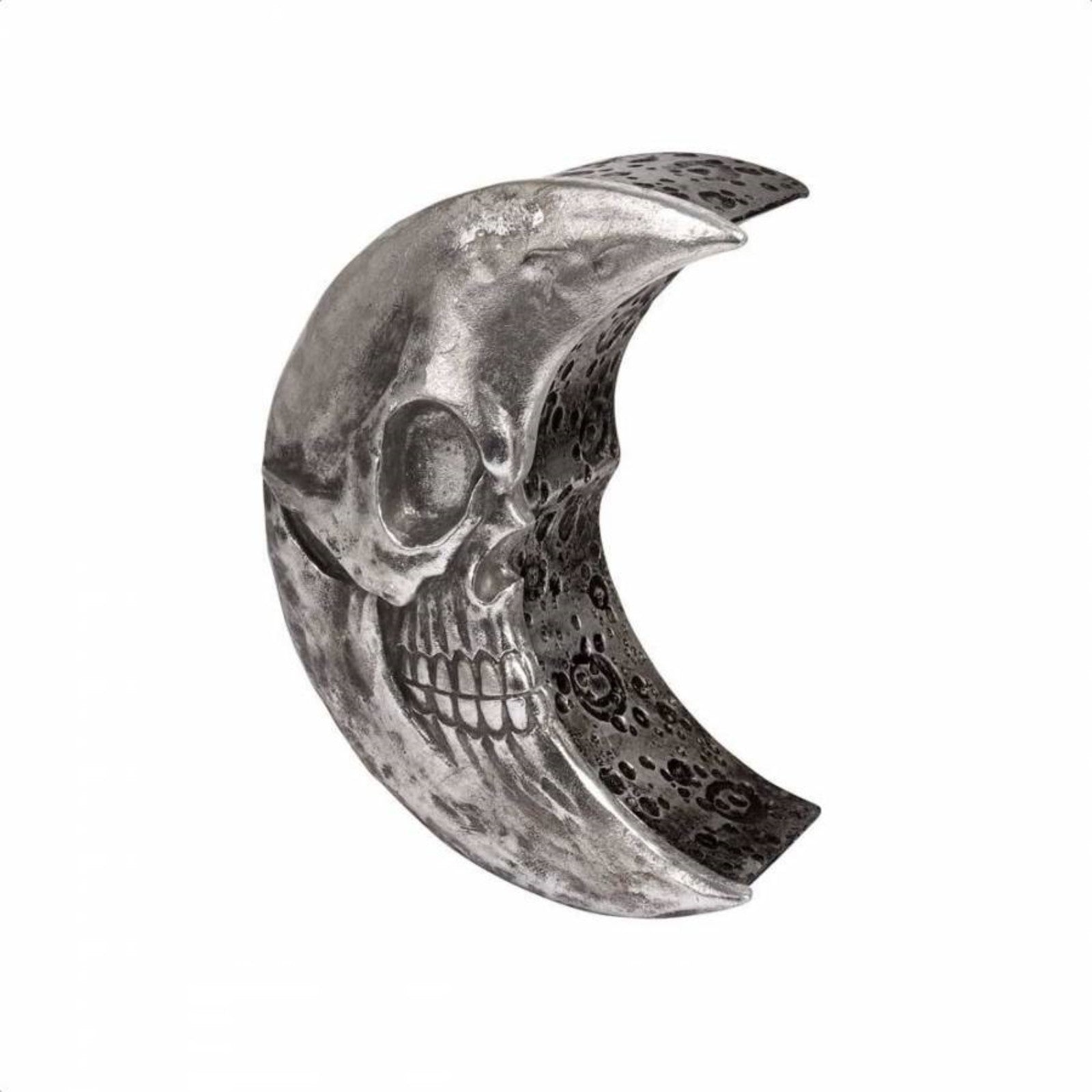 Alchemy England Skull Moon Haunted Gothic Box Casket, Silver