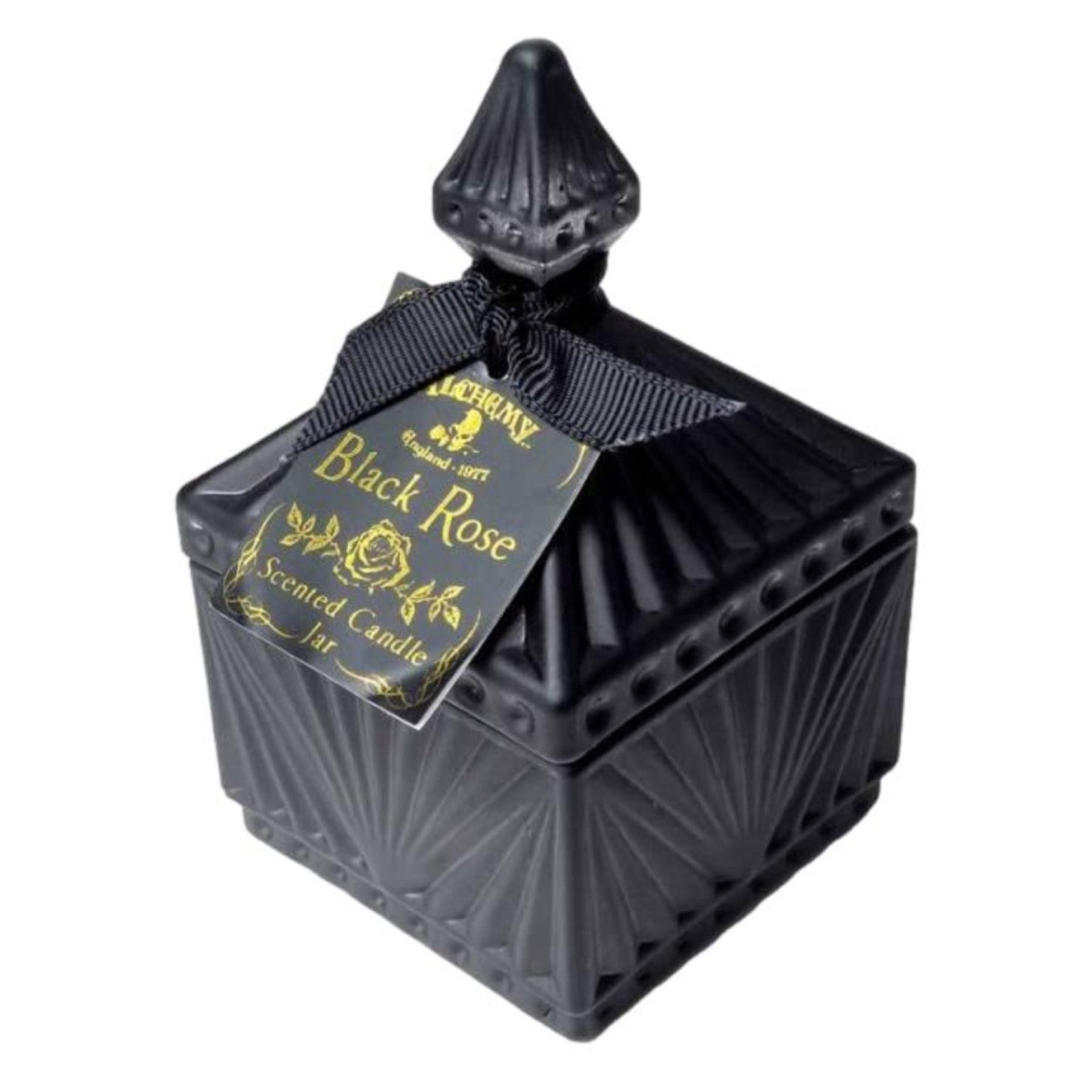 Alchemy England Vintage Scented Black Rose Sqaure Candle Jar