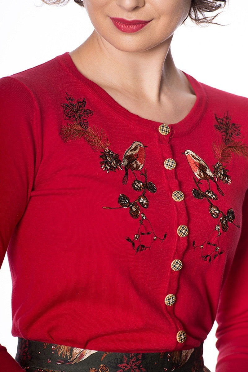 Robin Christmas Cardigan – Dancing Days Retro 1950s Style