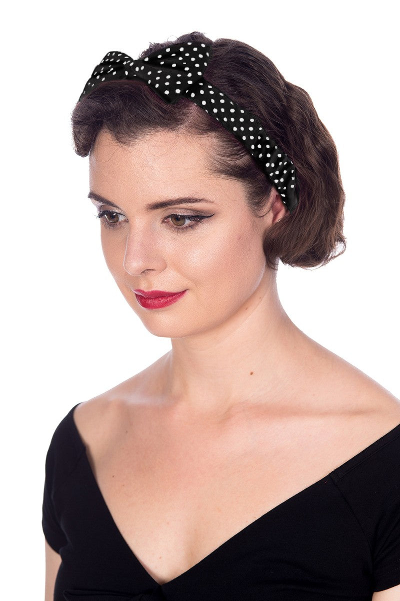 Banned 1950s Dionne Polka Dot Headband Pinup Hair Accessory