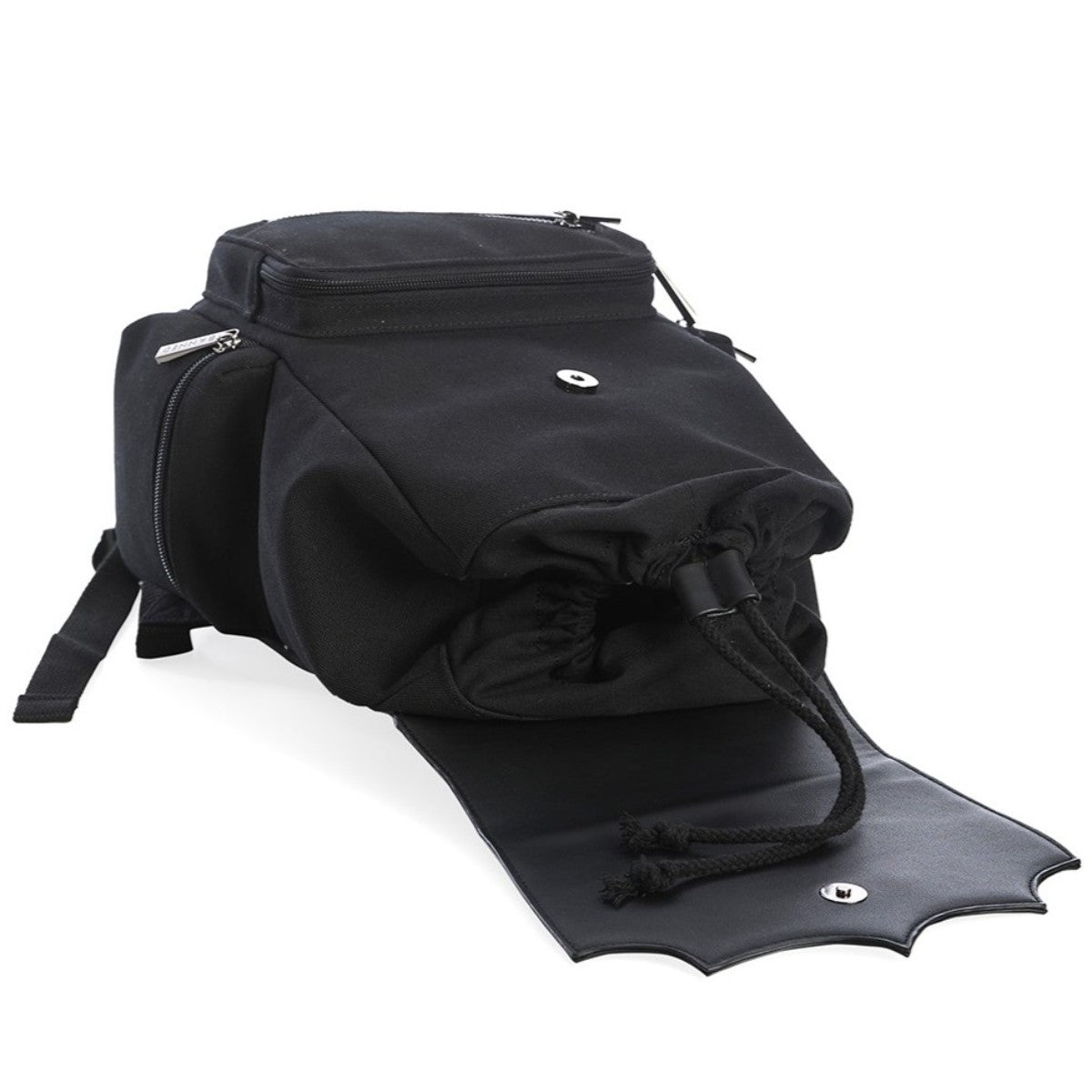 Banned Moloch Crossbody Pentagram Batwing Gothic Backpack, Black, One-Size