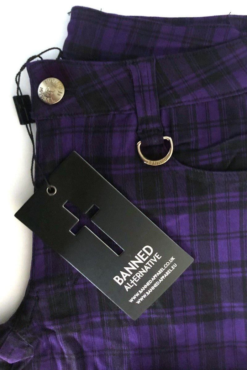 Banned fashion tartan jeans