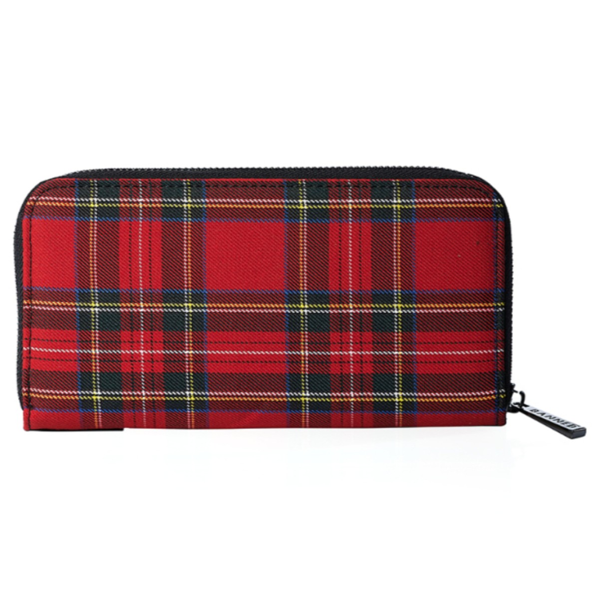 Red Black Plaid Check Purse Pal Wallet Handmade Vinyl Vegan Adult buy Goth Punk Emo