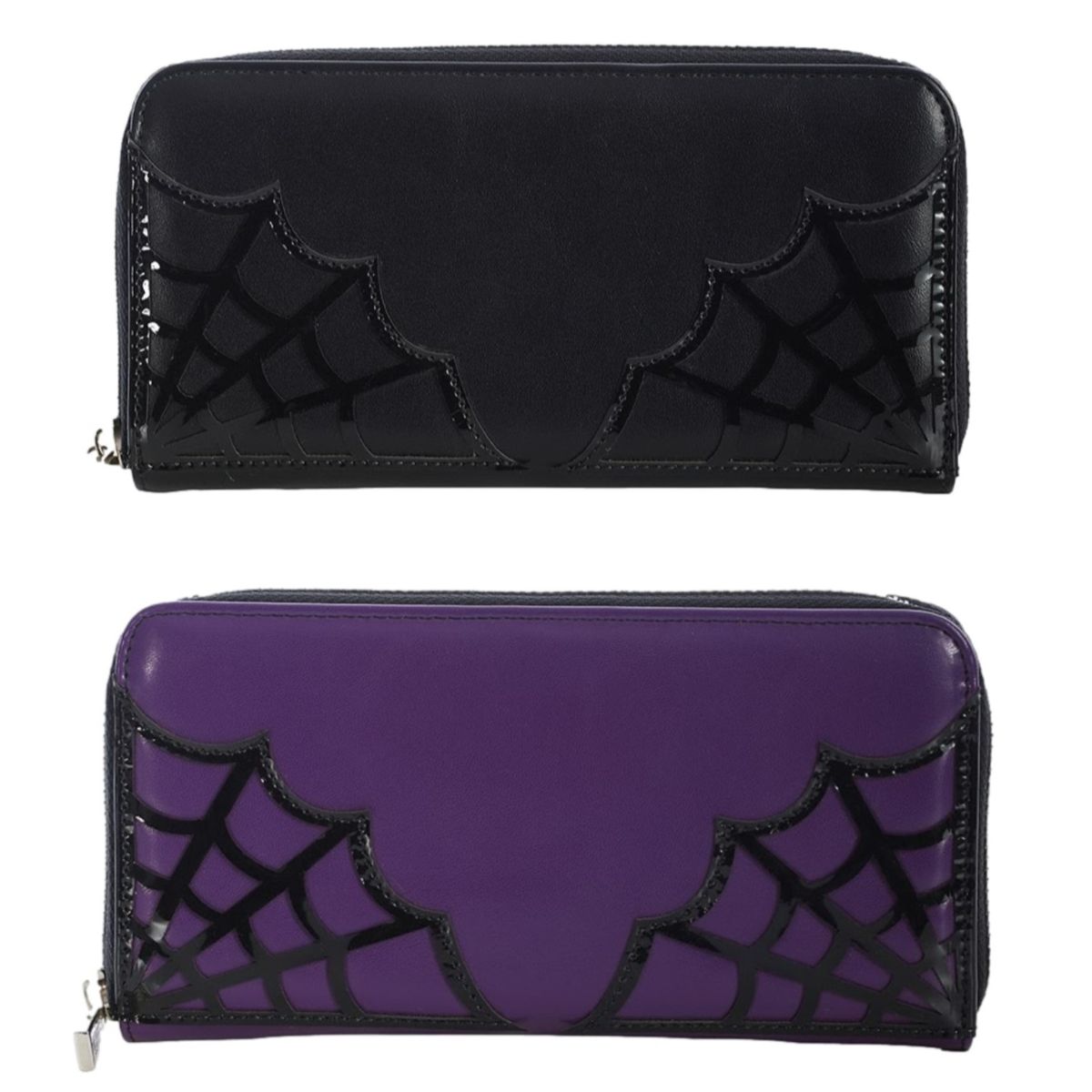 Banned Twighlight Time Spiderweb Gothic Wallet, Black