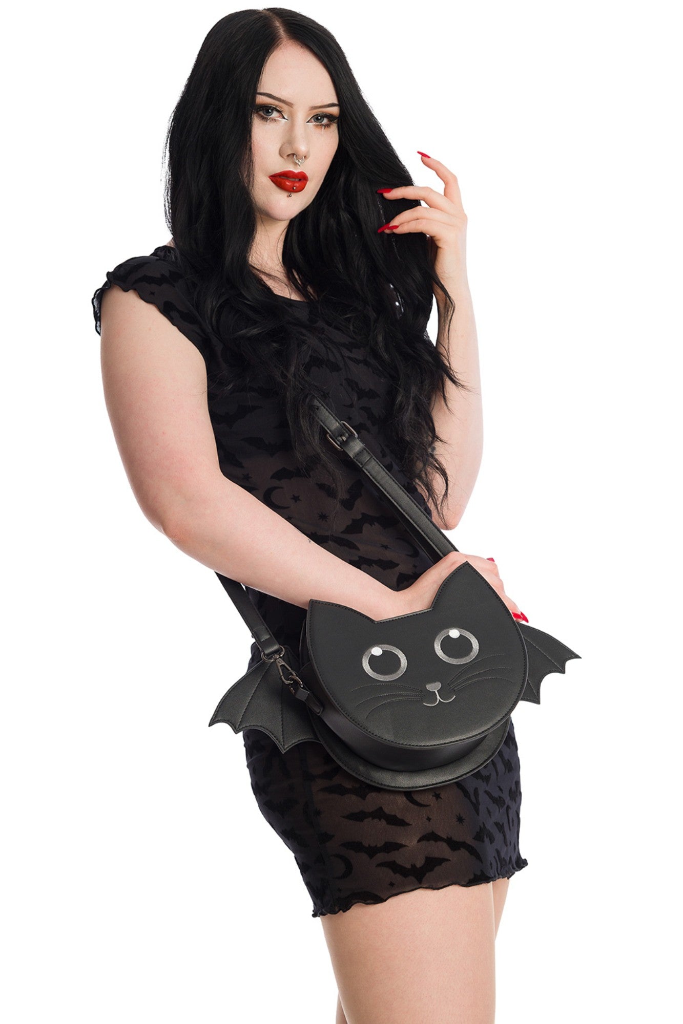 Banned Wendigo Tressym Cat Bat Shoulder Bag