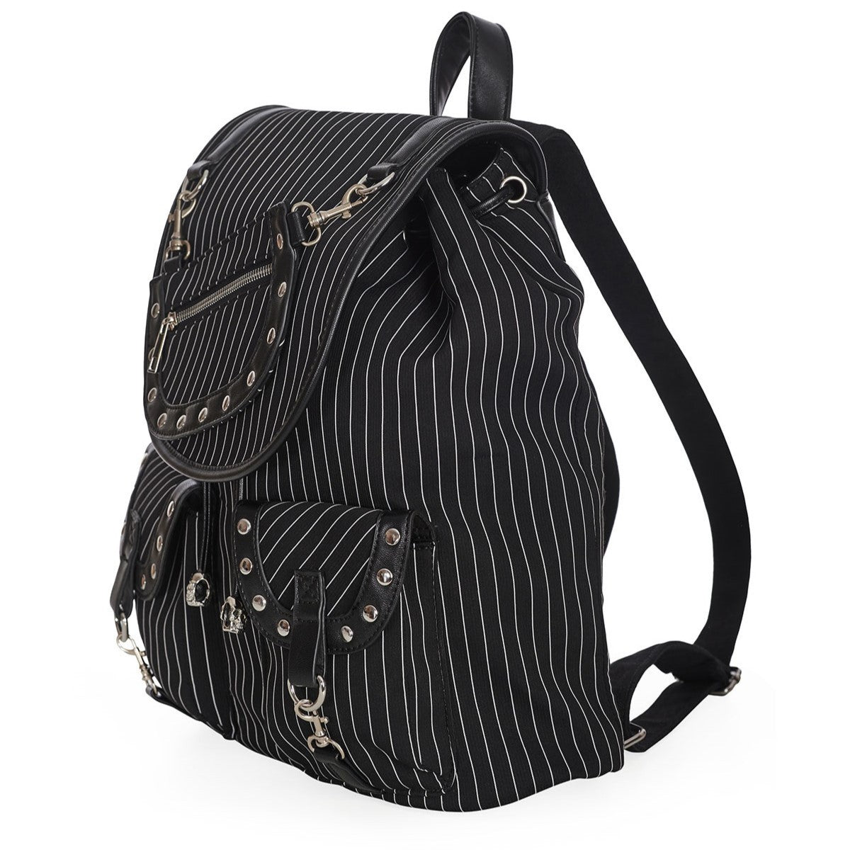 Banned Yamy Pinstripe Punk Goth Backpack Pinstripe Ro Rox