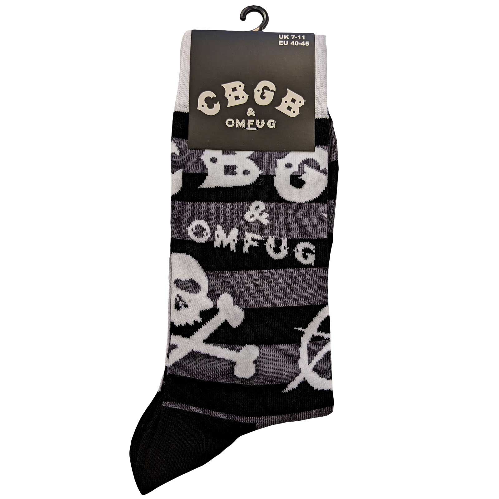 CBGB Punk Skull Striped Unisex Ankle Socks