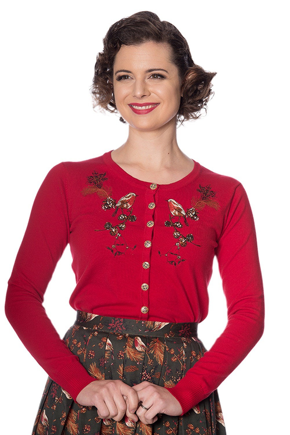 Robin Christmas Cardigan – Dancing Days Retro 1950s Style