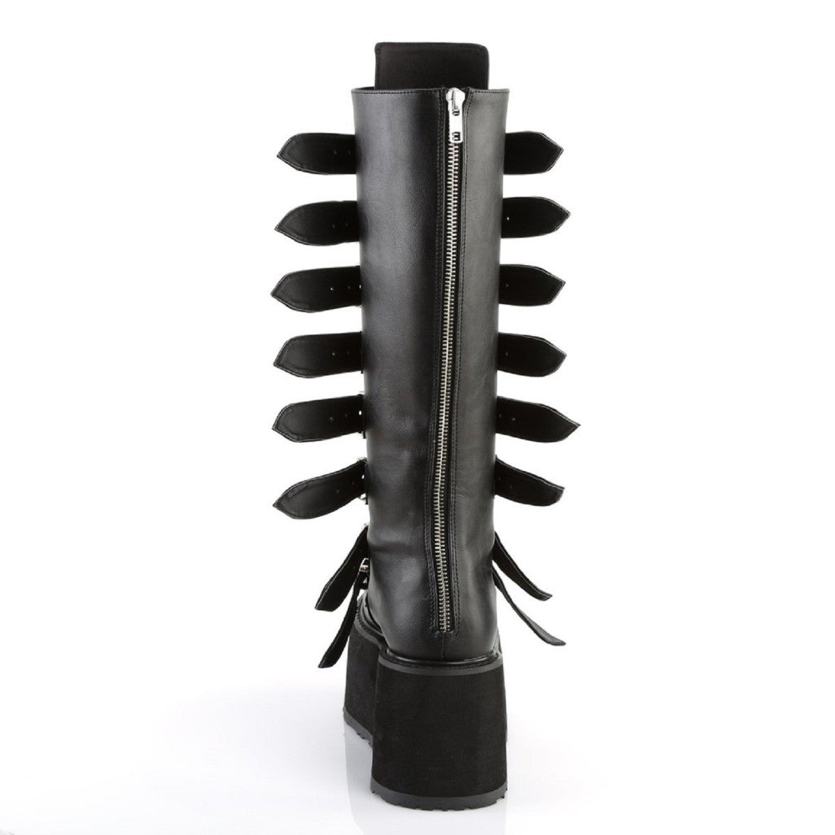 Demonia Damned 318 Platform Buckle Strap Knee High Boots