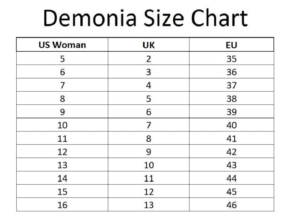 Demonia Bear 150 Skull Shield Gothic Ankle Platform Boots