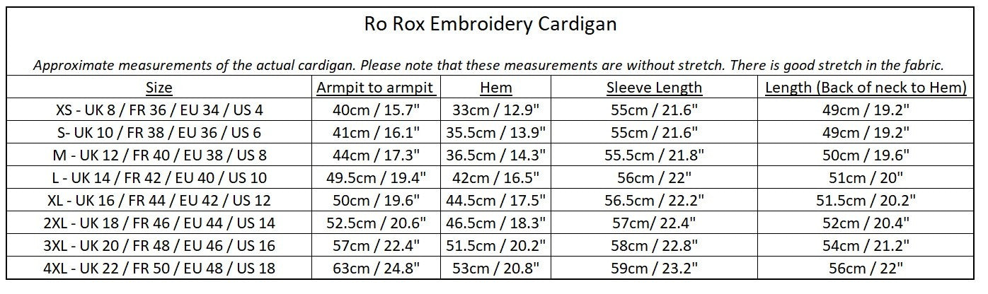 Ro Rox Leana Heart Embroidery Rockabilly Knitted Long Sleeve Cardigan