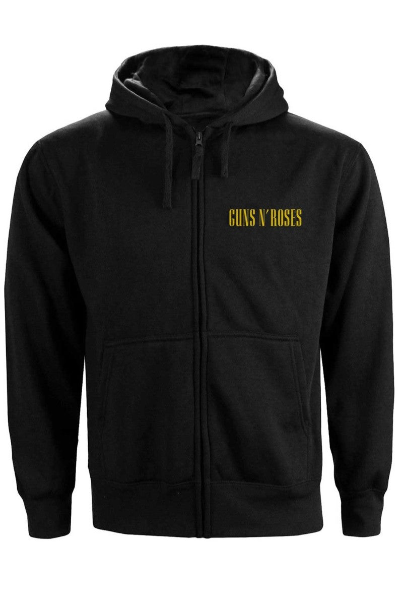 Guns N Roses Unisex Classic Logo Zipped Hoodie