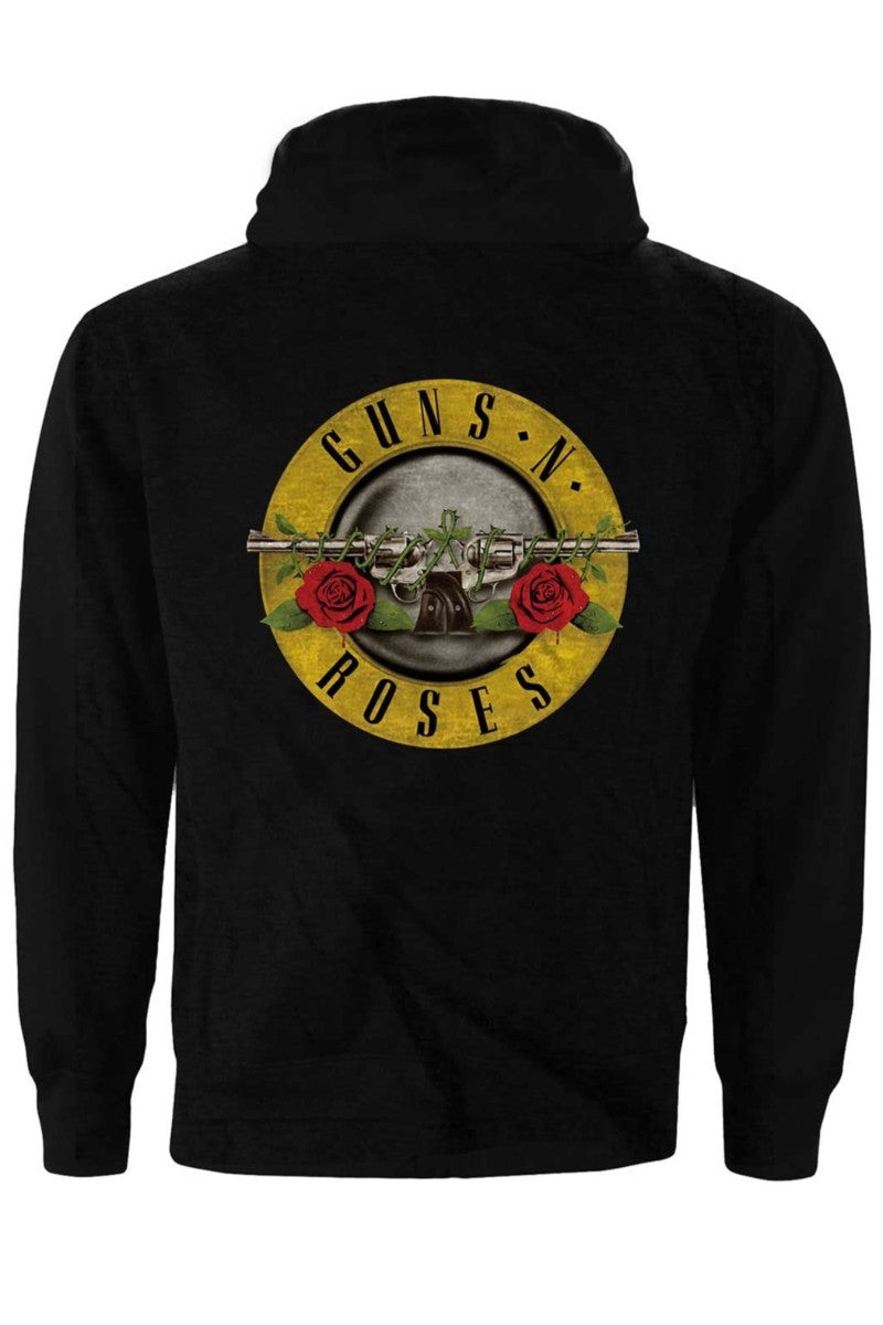 Guns N' Roses Unisex Classic Logo Zipped Hoodie | Ro Rox
