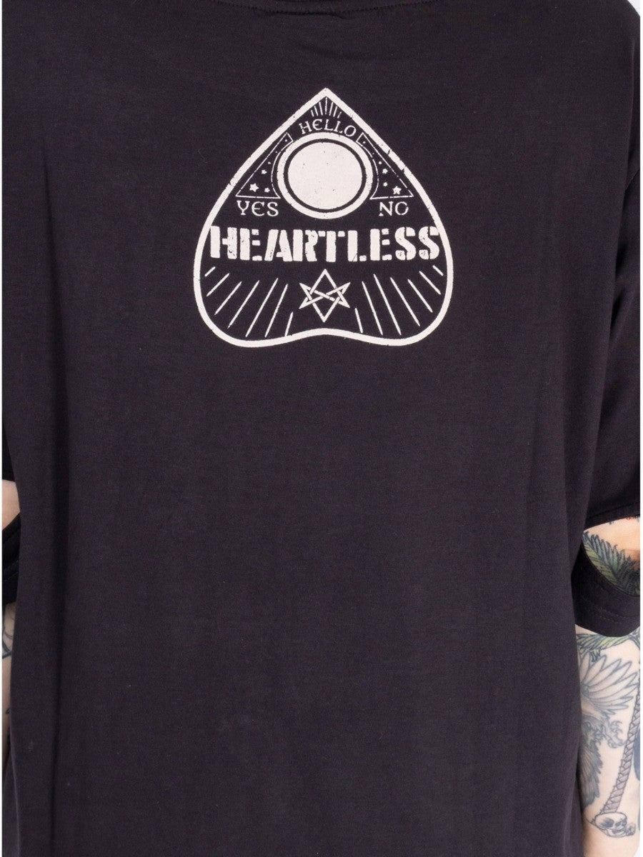 Heartless Ouija Oversied Top Goth Wicca Large Print T-Shirt