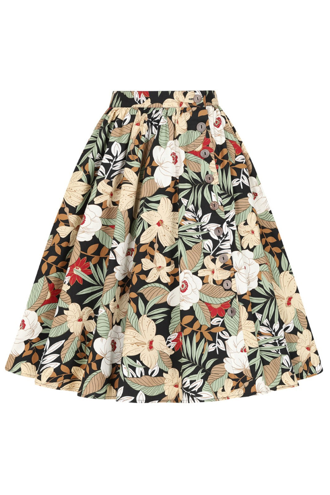 Hell Bunny 1950's Adelaida Floral Skirt