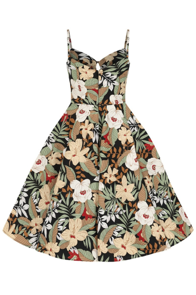 Hell Bunny Adelaida Tropical 1950's Pinup Floral Dress