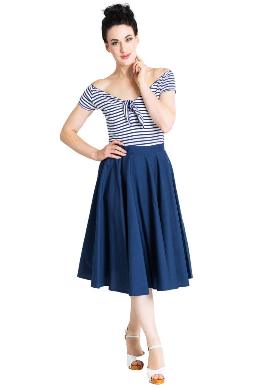Bunny 50s paula swing skirt in black sale