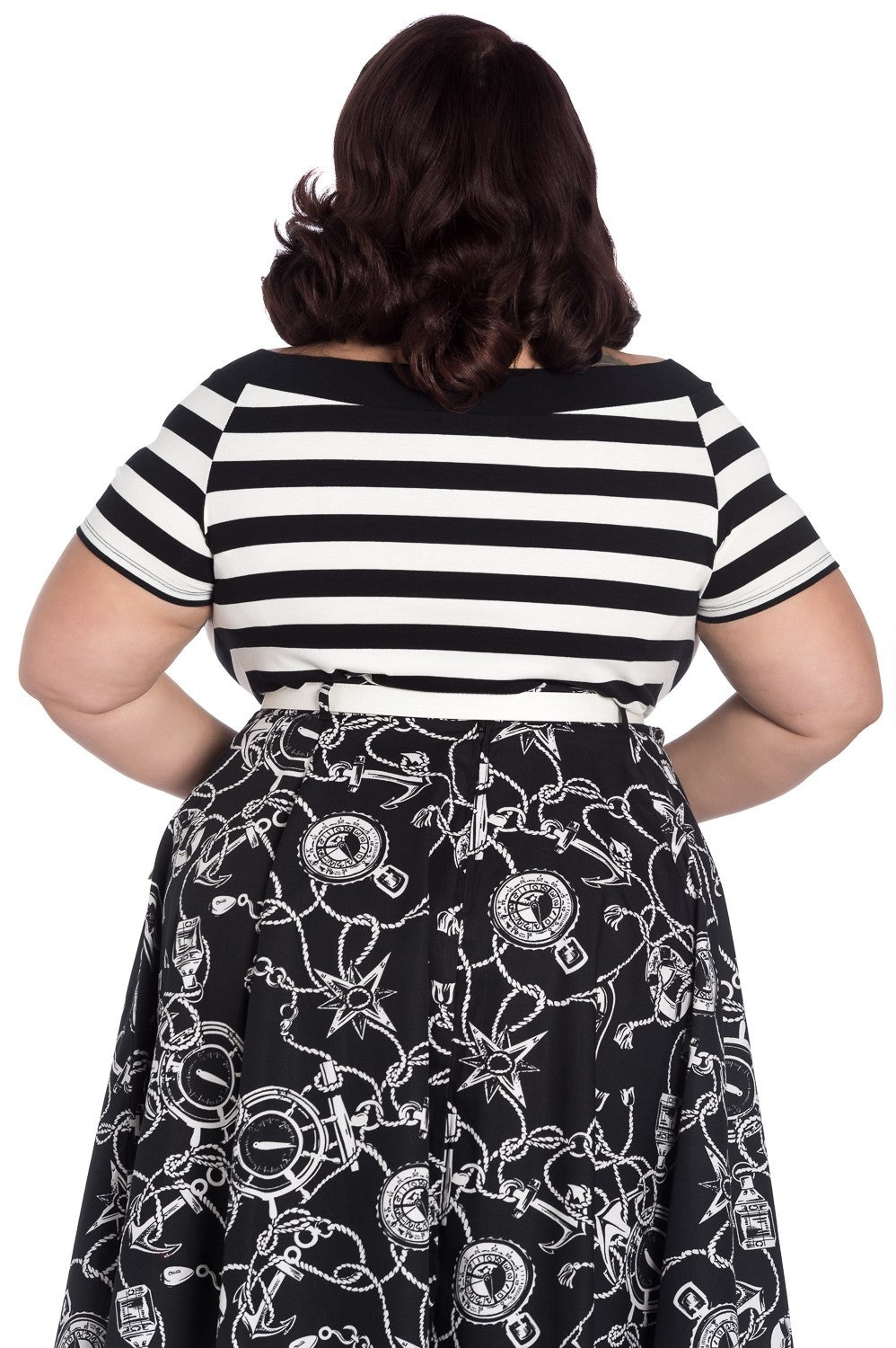 Hell Bunny Caitlin Striped Vintage Top