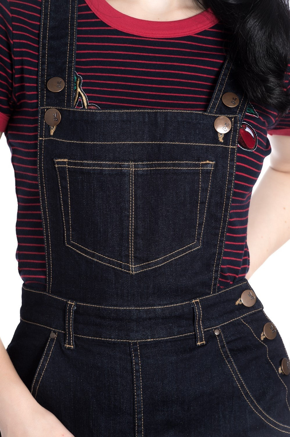 Hell Bunny Elly May 40's Denim Dungarees