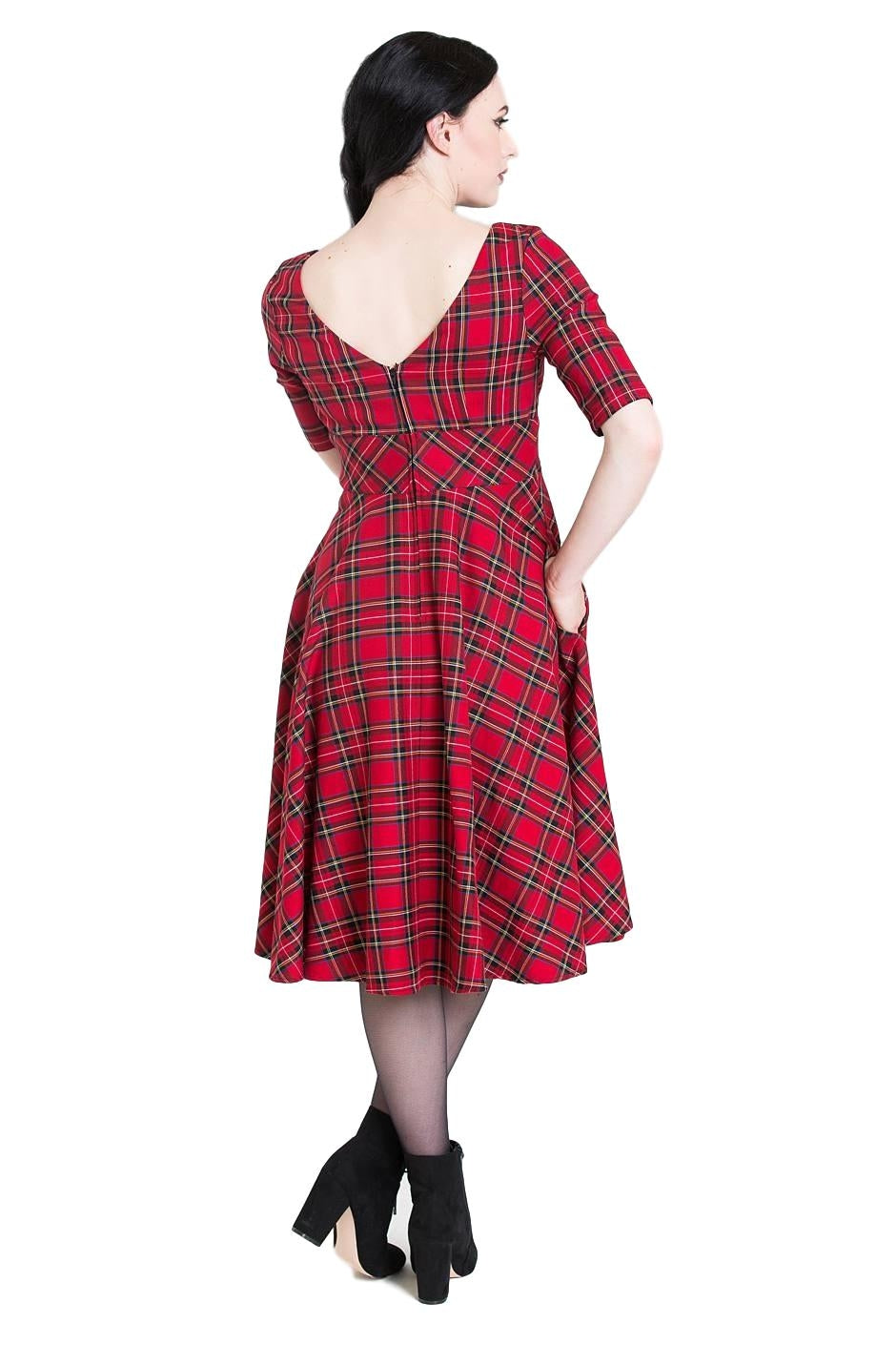 Hell Bunny Irvine Scottish Tartan Retro 50 s Dress Ro Rox Boutique Ro Rox