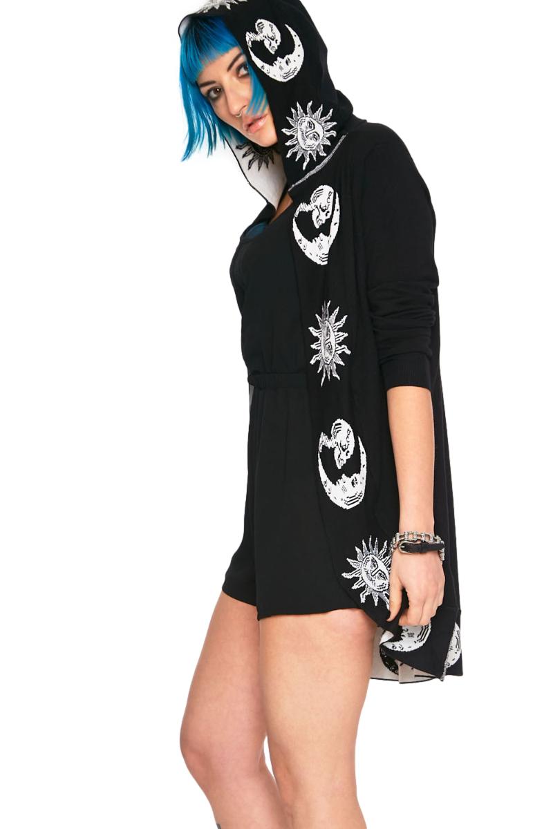 Jawbreaker Moonstone Knitted Hodded Gothic Cardigan