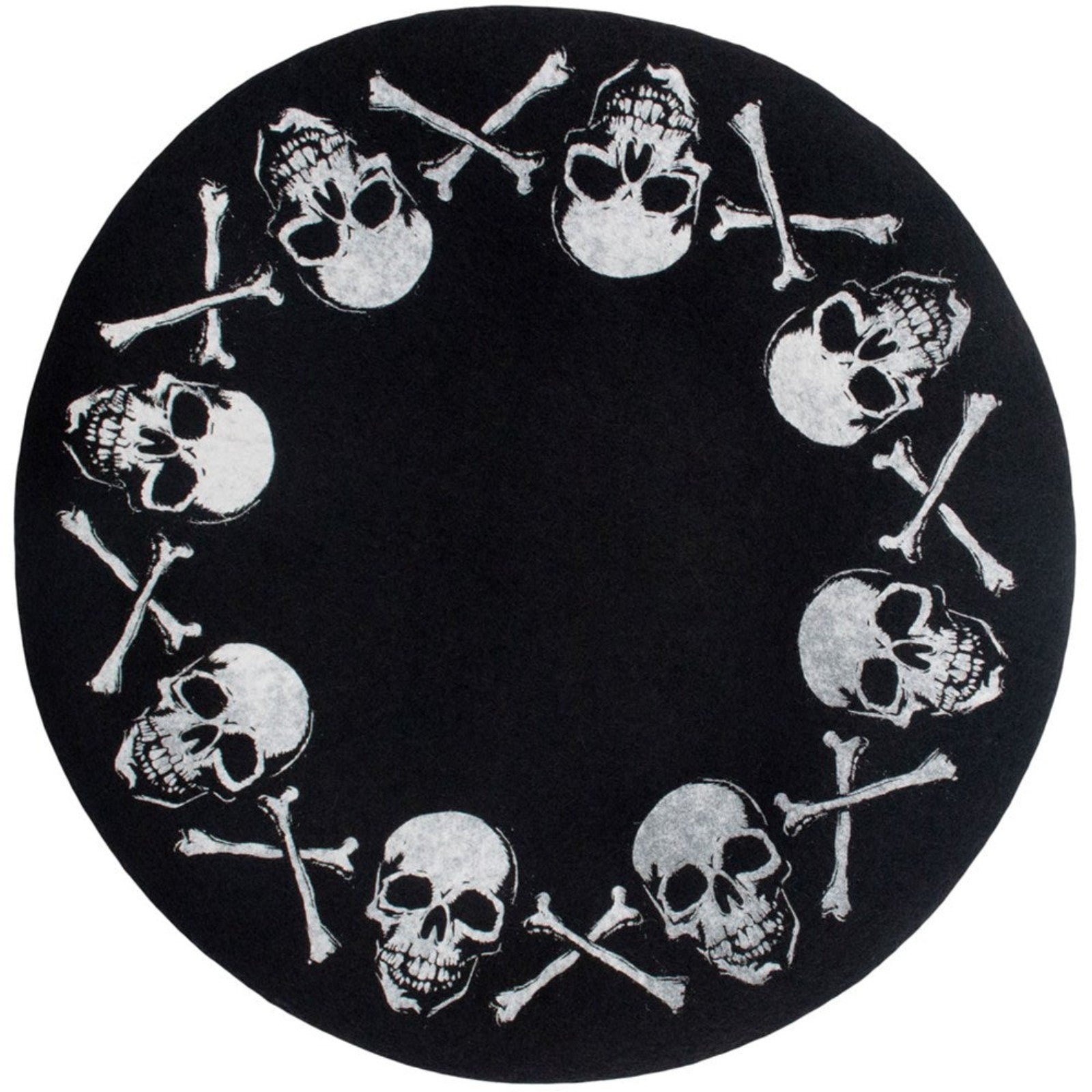 Kreepsville 666 Skulls And Bones Beret Hat Gothic Accessory