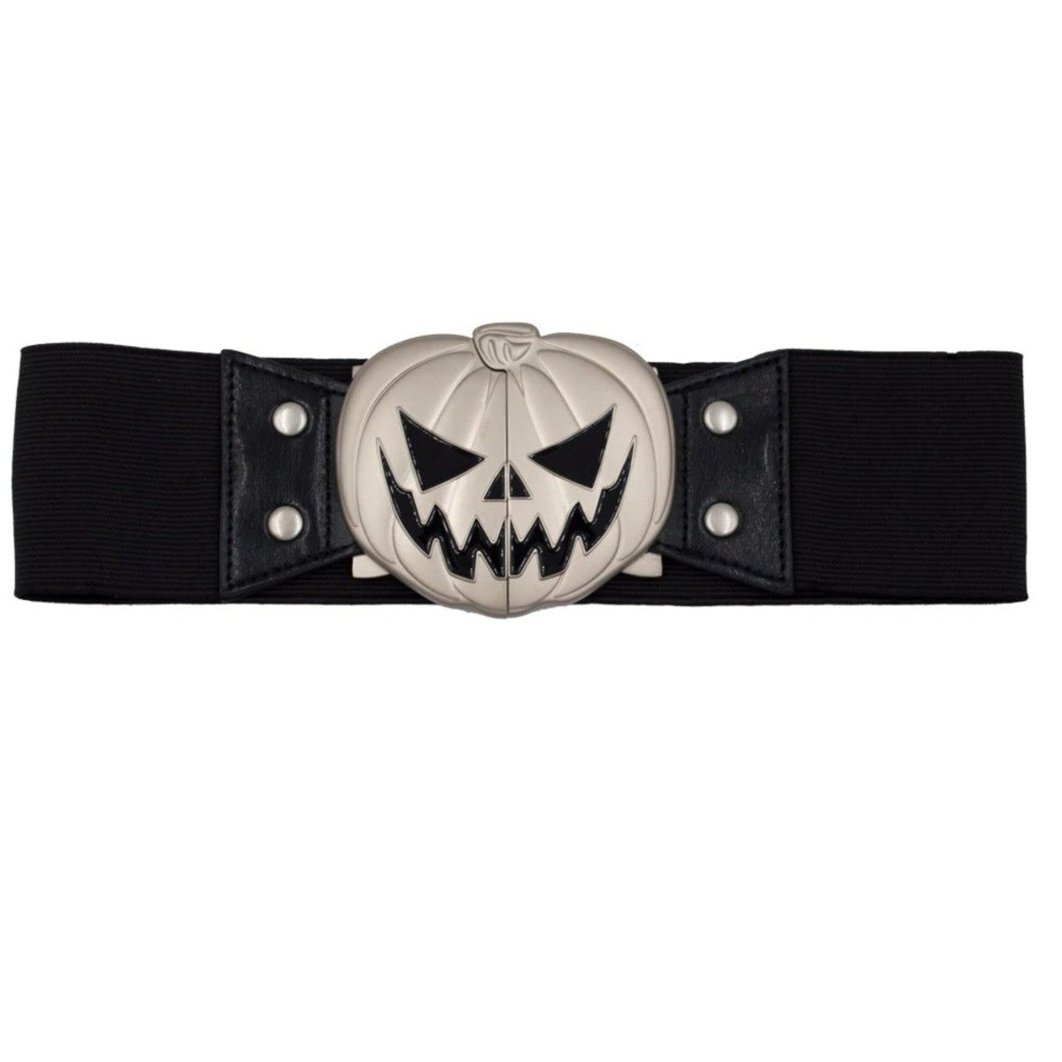 Kreepsville 666 Trick or Treat Pumpkin Elastic Waist Belt, Black