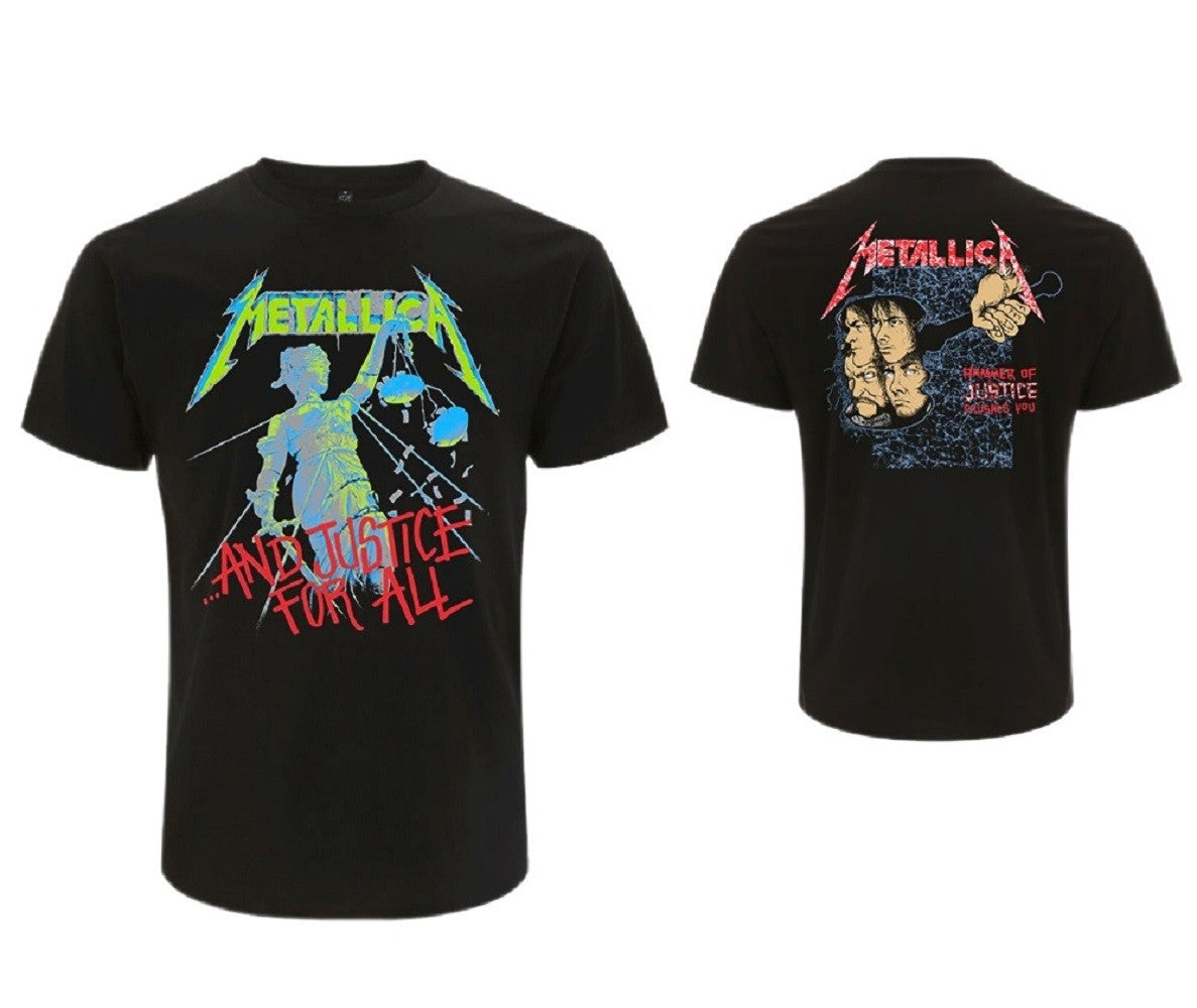 Metallica Unisex T-Shirt: And Justice For All (Original) (Back Print)