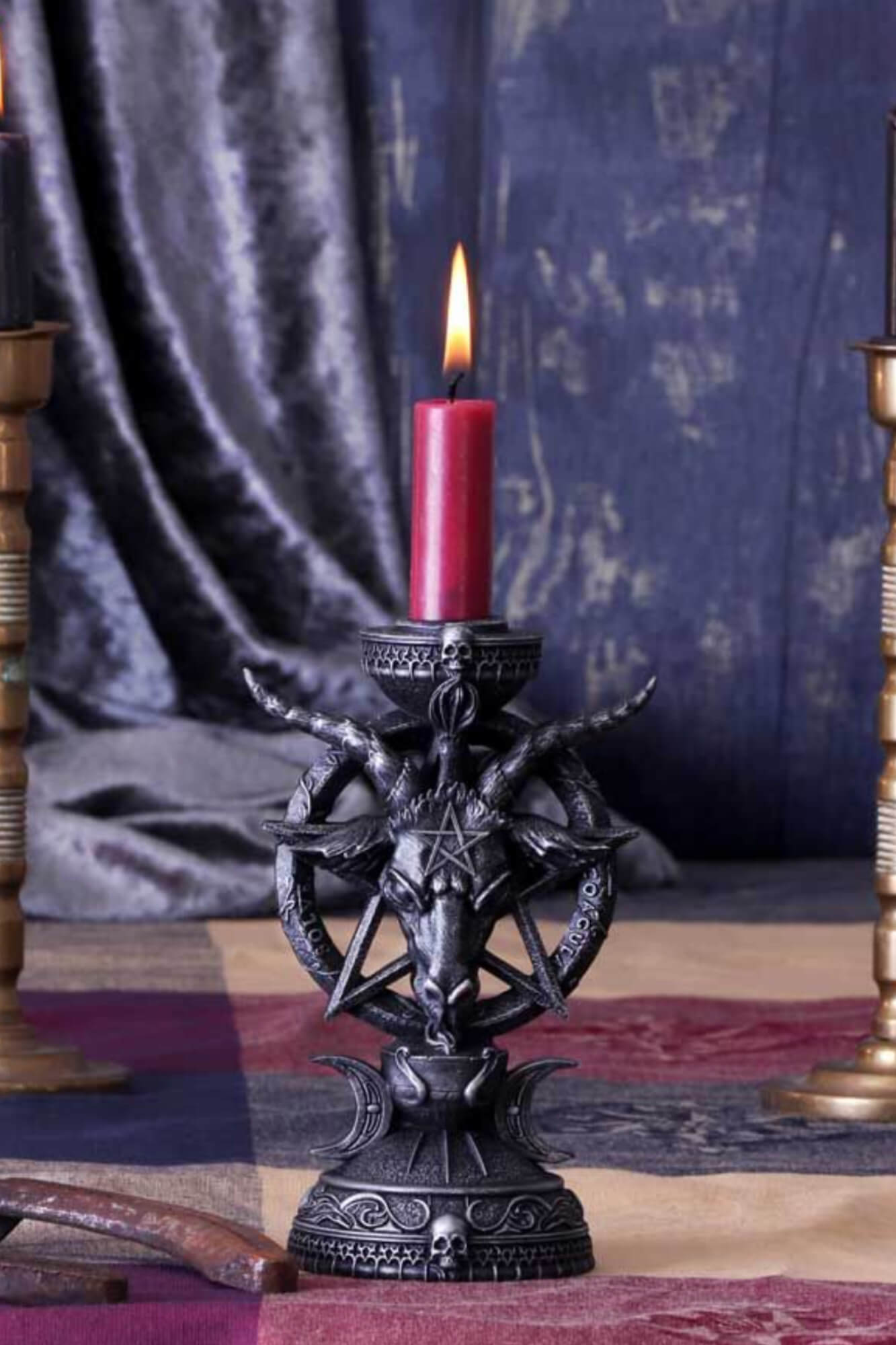 Nemesis Now Light of Baphomet Gothic Goat Candle Holder