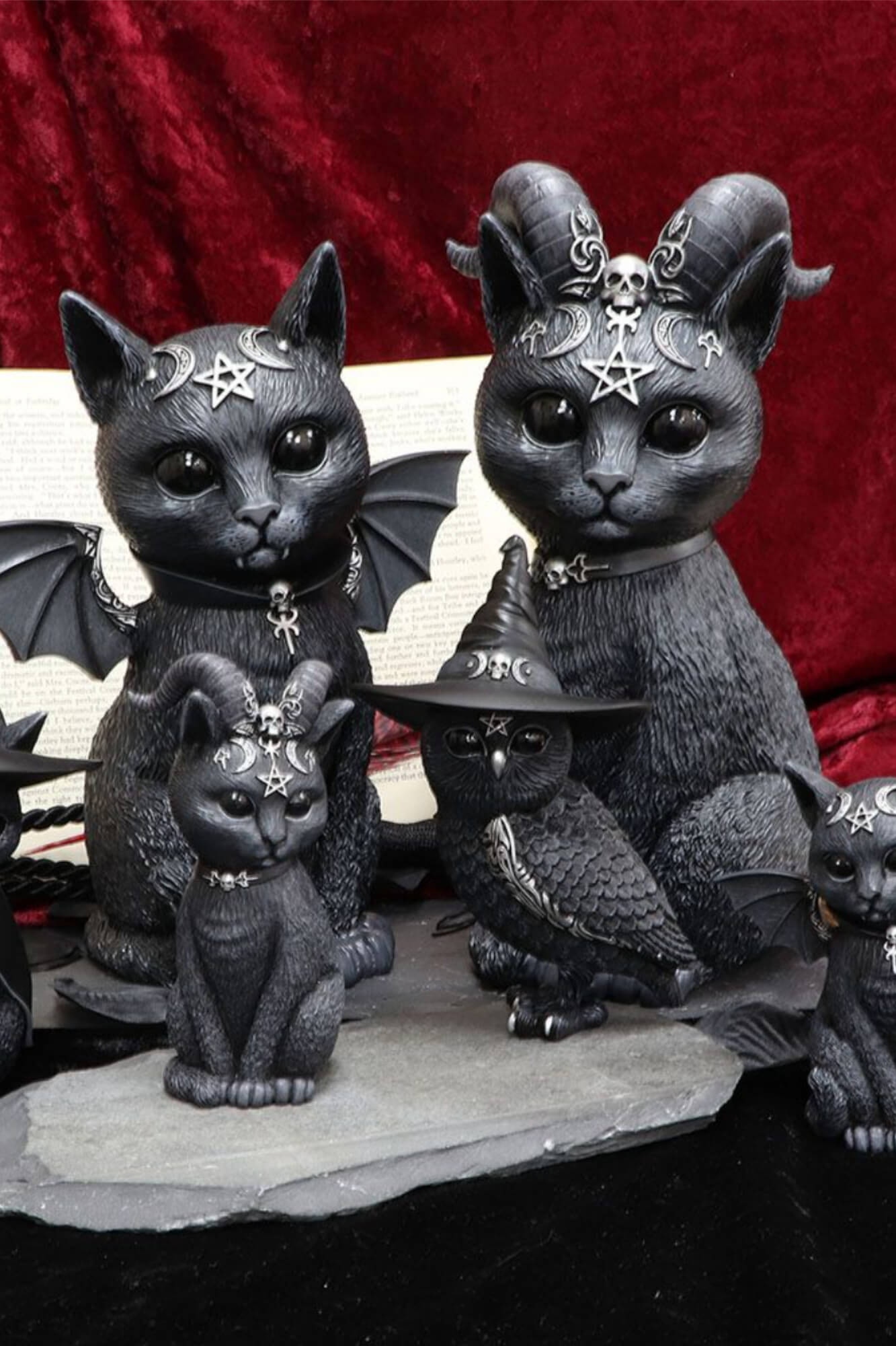 Nemesis Now Pawzuph Horned Occult Cat Figurine Ornament
