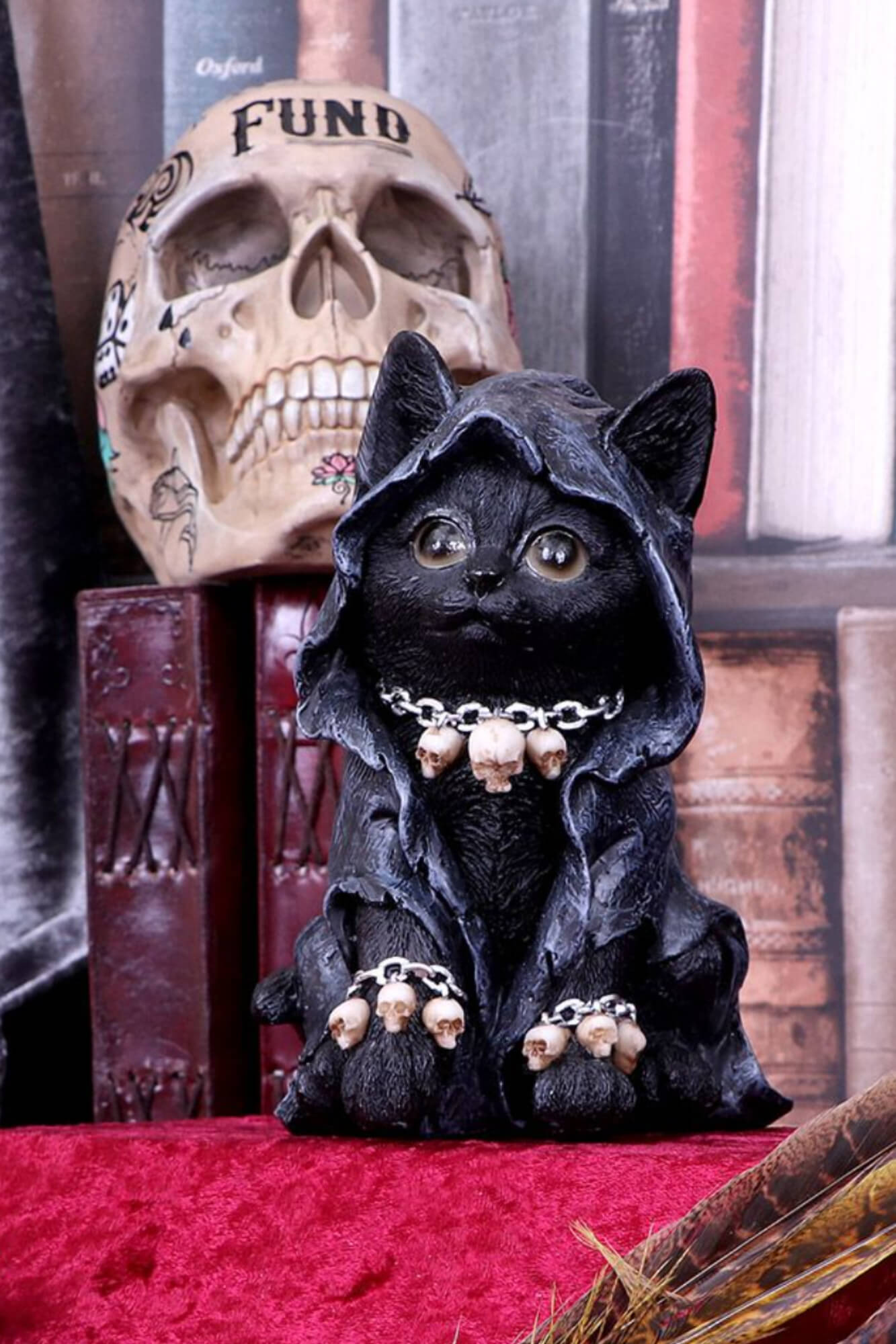 Nemesis Now Reapers Feline Cloaked Grim Reaper Cat Figurine